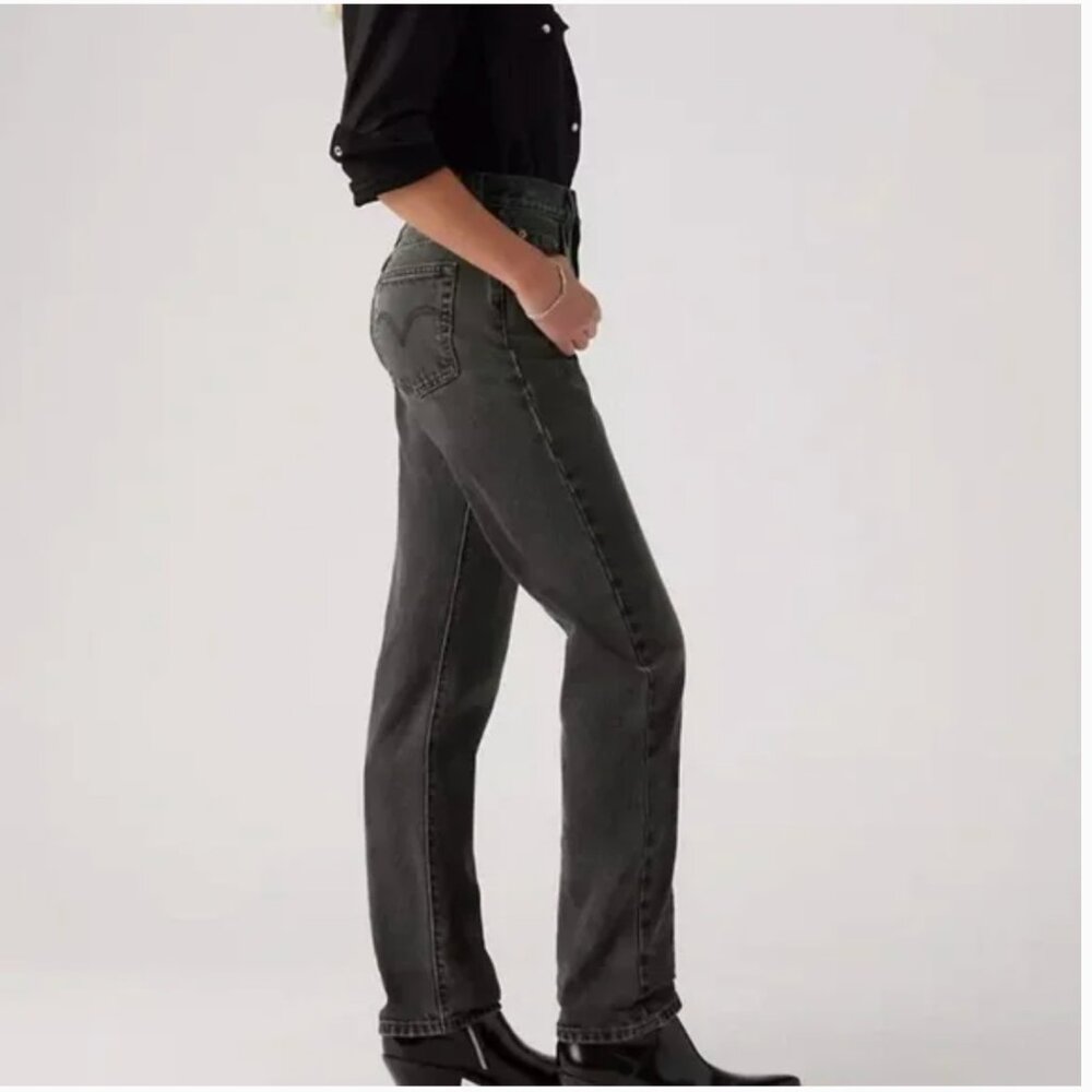 Levi's 501’s Original High Rise Black Straight Leg Jeans Size 28